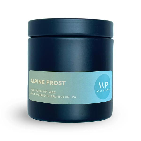 Alpine Frost Candle - 9oz Wick And Paper LLC Home - Candles - Novelty