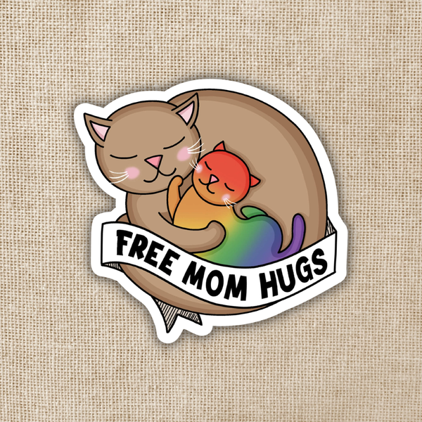 Free Mom Hugs Sticker Wildly Enough Impulse - Decorative Stickers