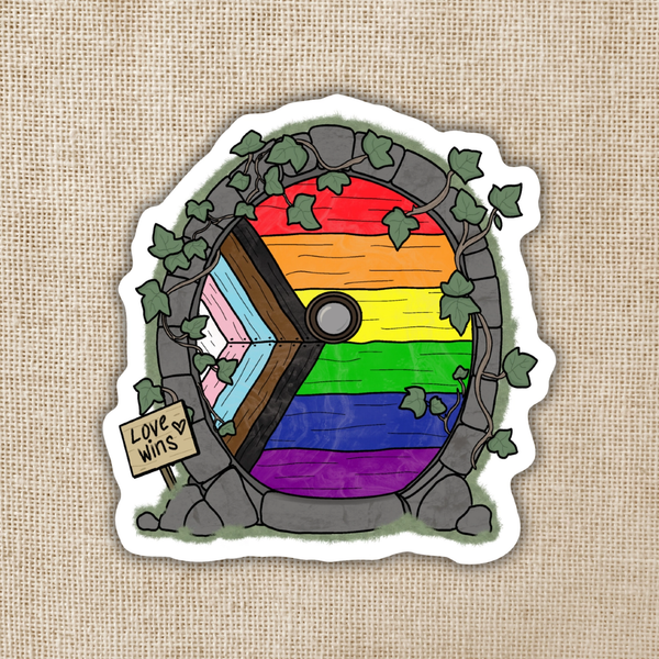 Gay Pride Fairy Door Sticker Wildly Enough Impulse - Decorative Stickers