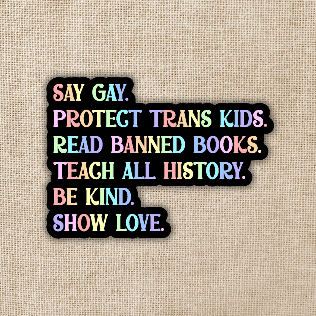 Say Gay Values Sticker Wildly Enough Impulse - Decorative Stickers
