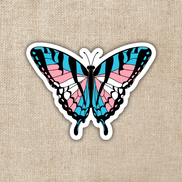 Transgender Pride Butterfly Sticker Wildly Enough Impulse - Decorative Stickers