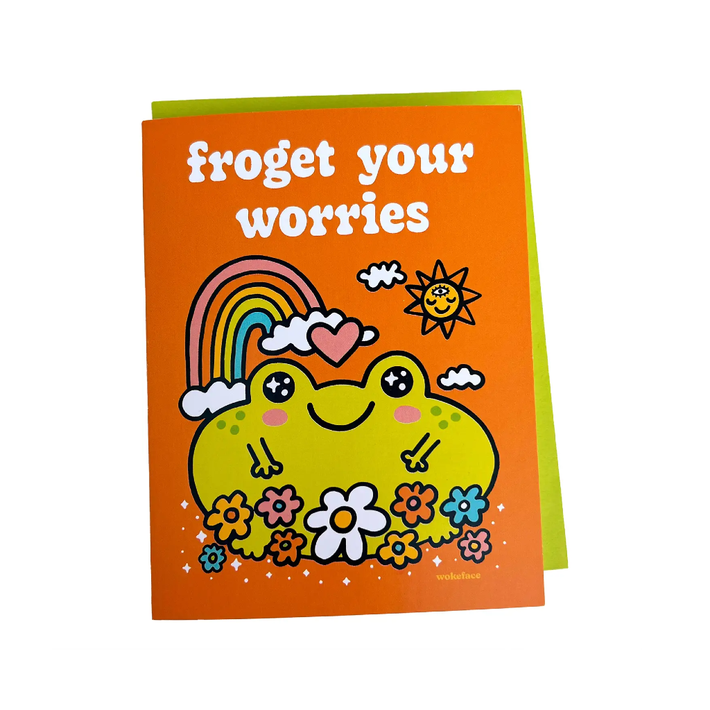 Forget Your Worries Blank Card Wokeface Cards - Any Occasion