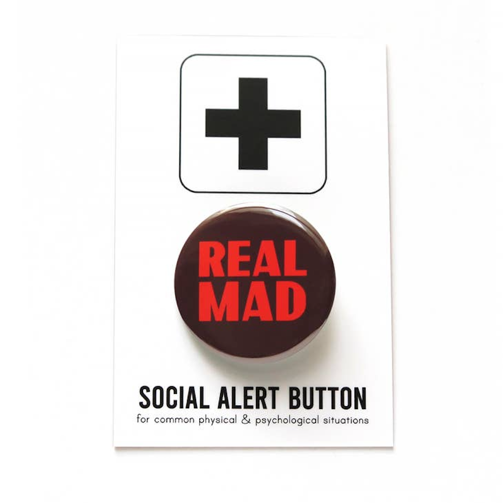 Real Mad Pinback Button Word For Word Factory Impulse - Pinback Buttons