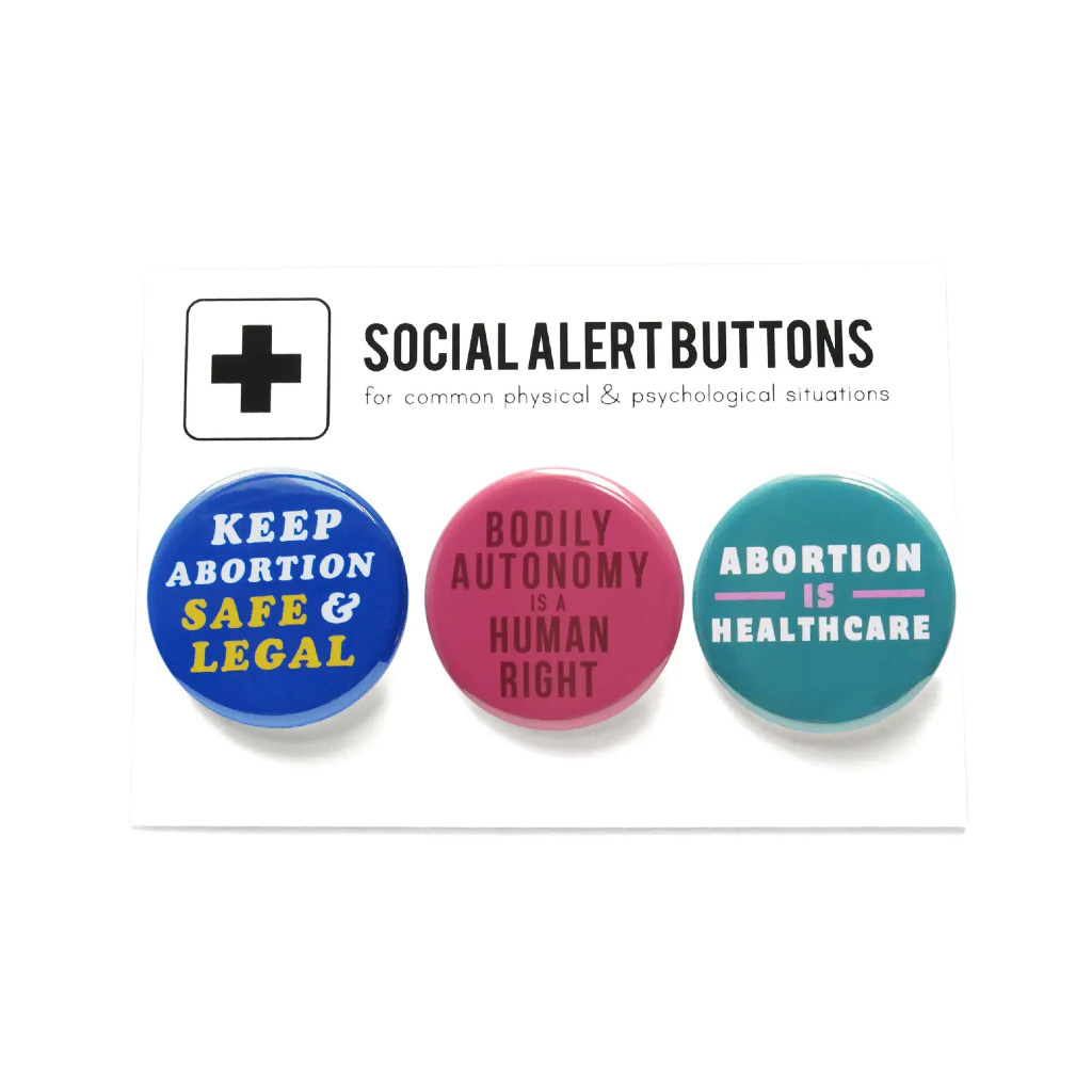 Abortion Rights Buttons Pack Word For Word Factory Jewelry - Pins