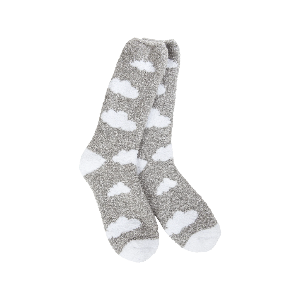 Gray Cozy Cloud Crew Socks - Womens Worlds Softest Apparel & Accessories - Socks - Adult - Womens