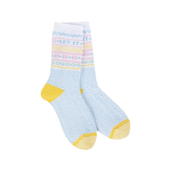 Let It Snow Holiday Mini Crew Socks - Womens Worlds Softest Apparel & Accessories - Socks - Adult - Womens