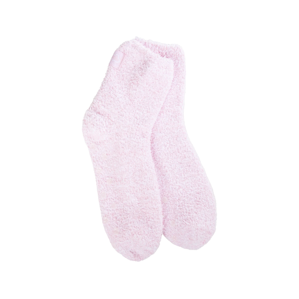 Orchid Pink Cozy Crew Socks With Grippers - Womens Worlds Softest Apparel & Accessories - Socks - Adult - Womens