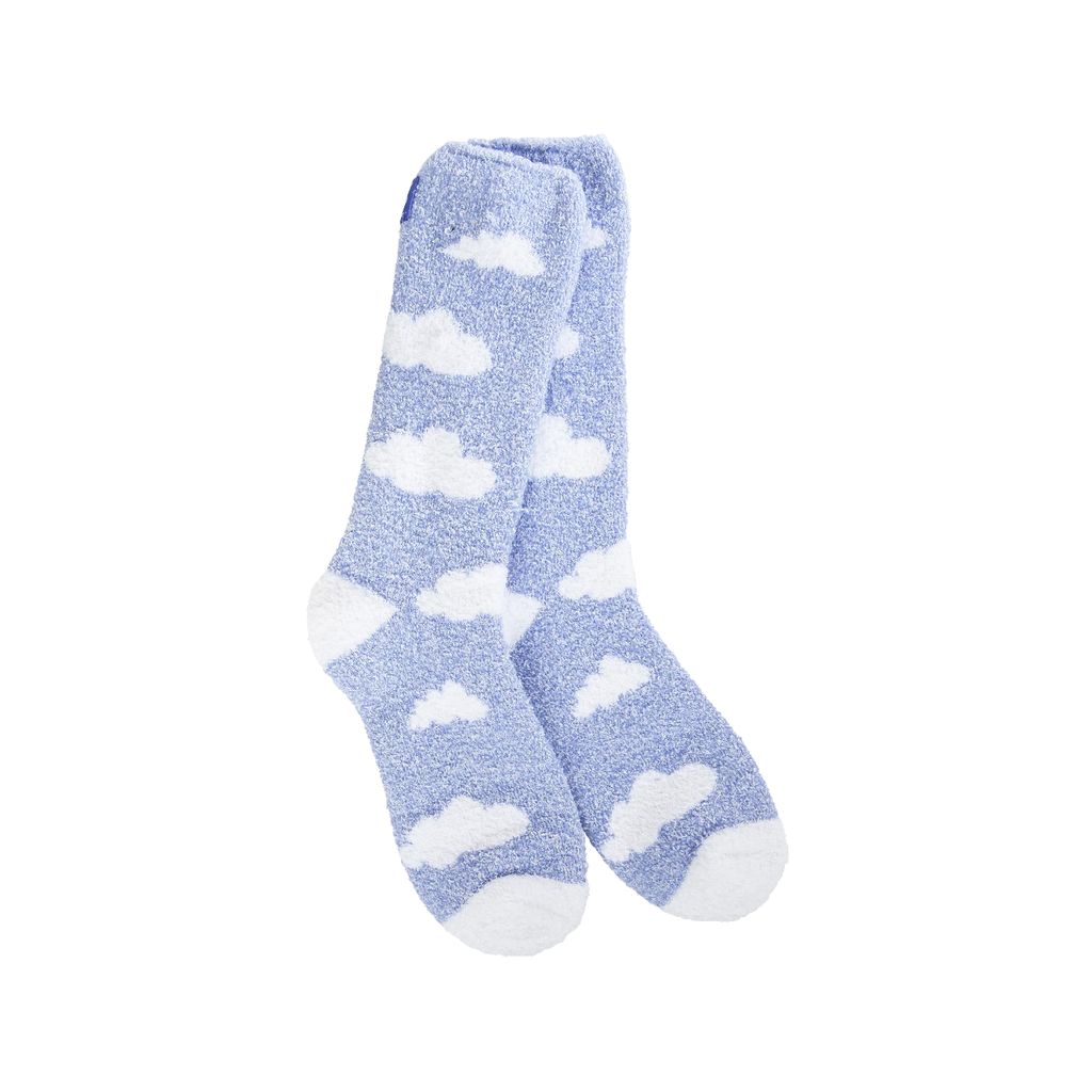 Periwinkle Cozy Cloud Crew Socks - Womens Worlds Softest Apparel & Accessories - Socks - Adult - Womens