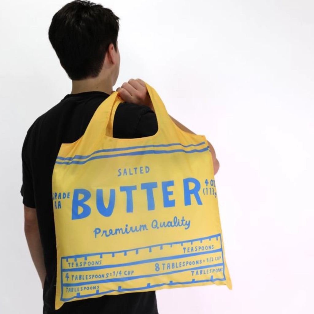 Butter Art Sack Reusable Tote Bag Yellow Owl Workshop Apparel & Accessories - Bags - Reusable Shoppers & Tote Bags