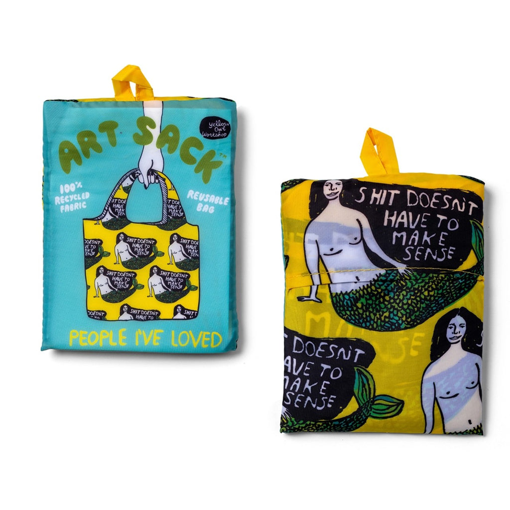 Doesn't Have To Make Sense Art Sack Reusable Tote Bag Yellow Owl Workshop Apparel & Accessories - Bags - Reusable Shoppers & Tote Bags