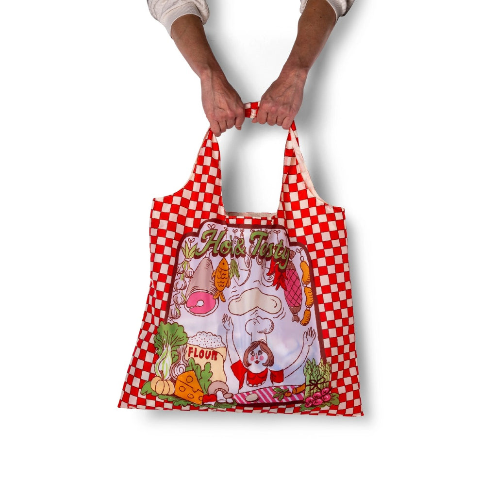 Pizza Art Sack Reusable Tote Bag Yellow Owl Workshop Apparel & Accessories - Bags - Reusable Shoppers & Tote Bags