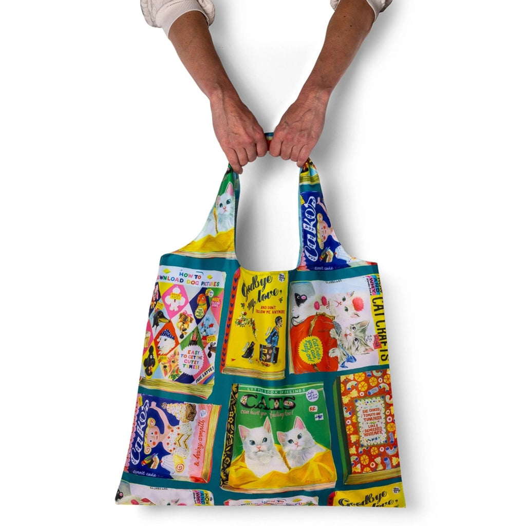 Useless Books Art Sack Reusable Tote Bag Yellow Owl Workshop Apparel & Accessories - Bags - Reusable Shoppers & Tote Bags