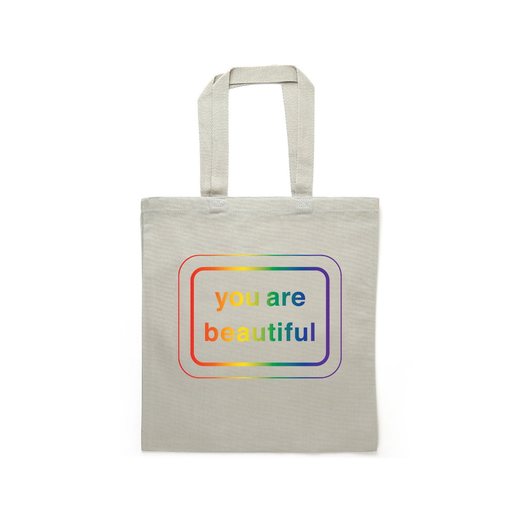 Rainbow Tote Bag You Are Beautiful Apparel & Accessories - Bags - Reusable Shoppers & Tote Bags