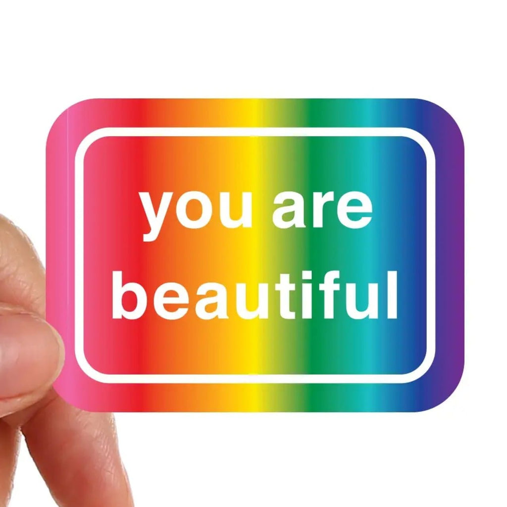Rainbow Classic You Are Beuatiful Sticker - 5 Pack You Are Beautiful Impulse - Decorative Stickers