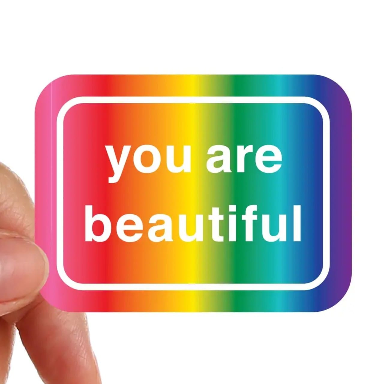 Rainbow Classic You Are Beuatiful Sticker - 5 Pack You Are Beautiful Impulse - Decorative Stickers
