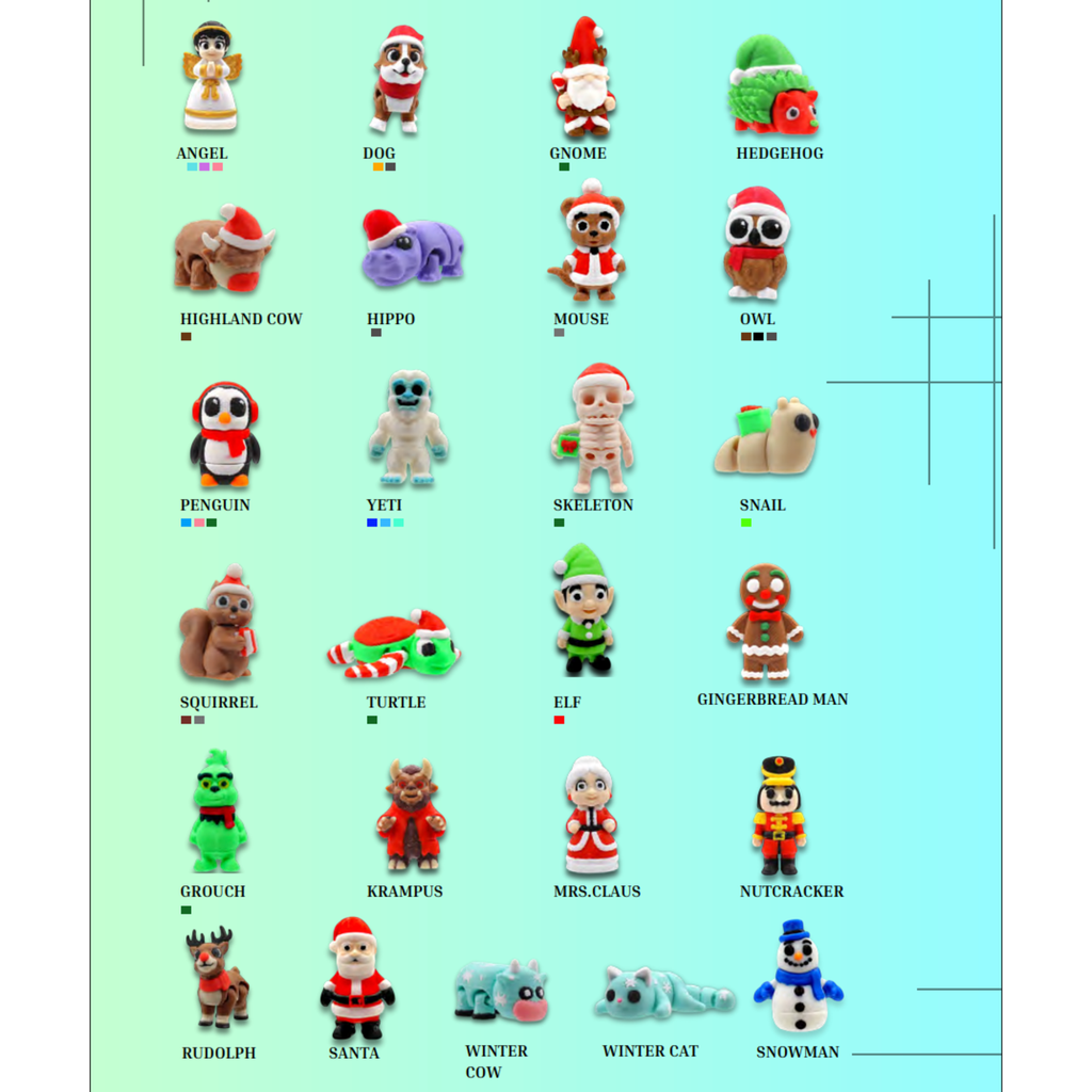 Christmas Wigglitz Fidget Toy ZB Designs Toys & Games - Fidget Toys