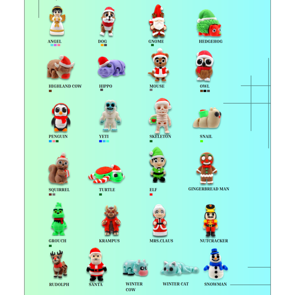 Christmas Wigglitz Fidget Toy ZB Designs Toys & Games - Fidget Toys