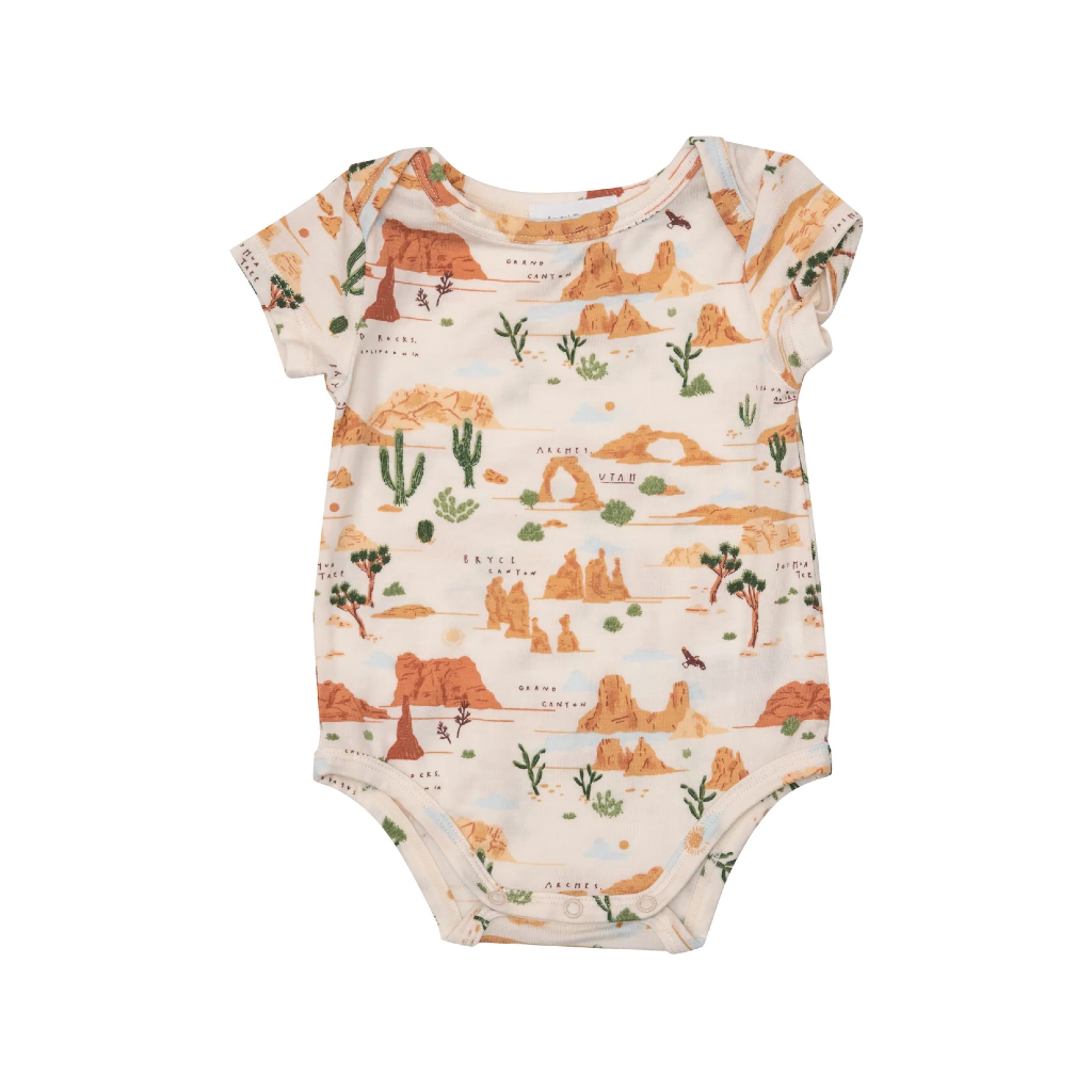 0-3M Short Sleeve Bodysuit Onesie - National Parks Deserts Angel Dear Apparel & Accessories - Clothing - Baby & Toddler - One-Pieces & Onesies