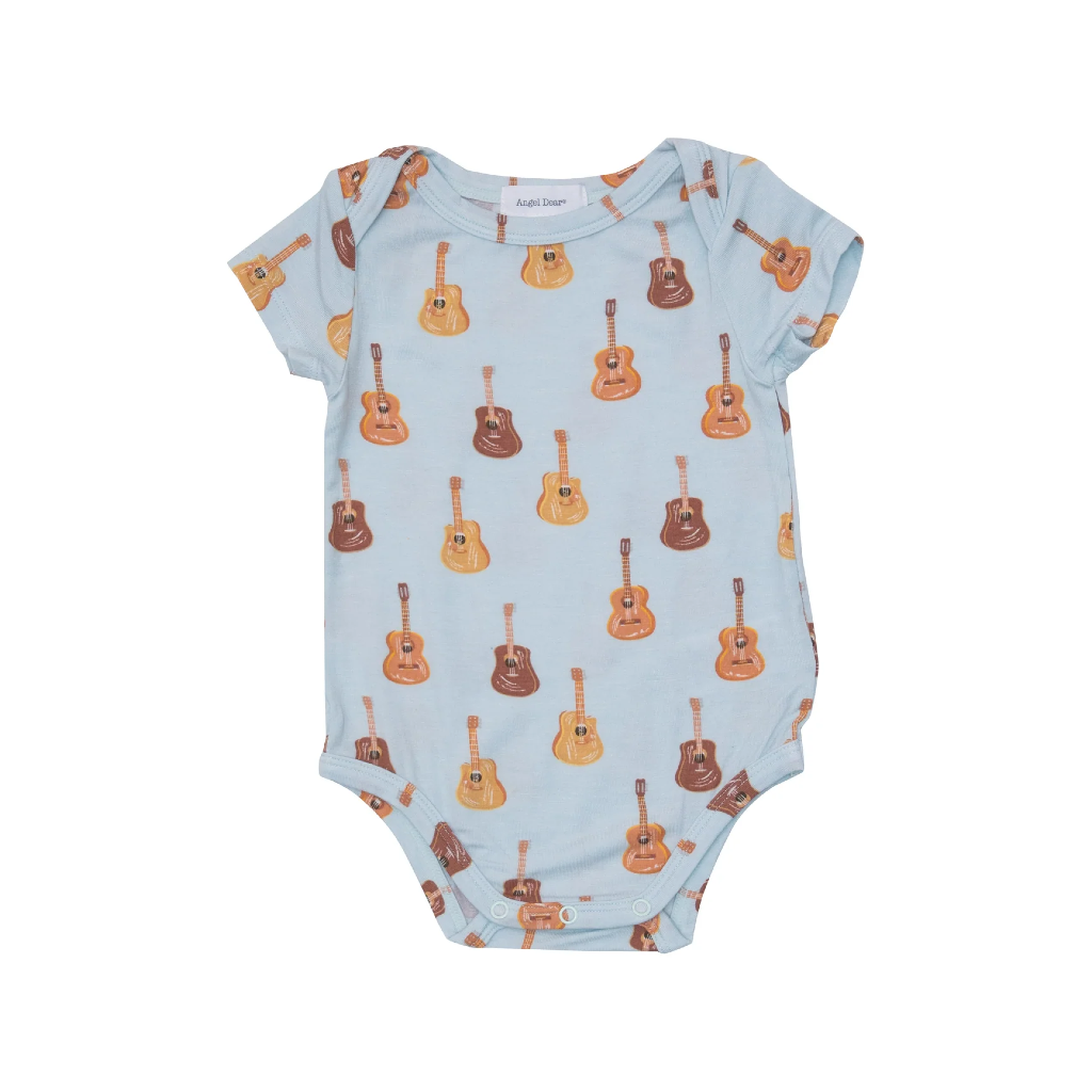 Short Sleeve Onesie Bodysuit - Acoustic Guitars Angel Dear Apparel & Accessories - Clothing - Baby & Toddler - One-Pieces & Onesies