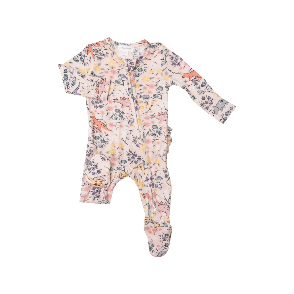Zipper Footie - Ditsy Dinos Angel Dear Apparel & Accessories - Clothing - Baby & Toddler - One-Pieces & Onesies