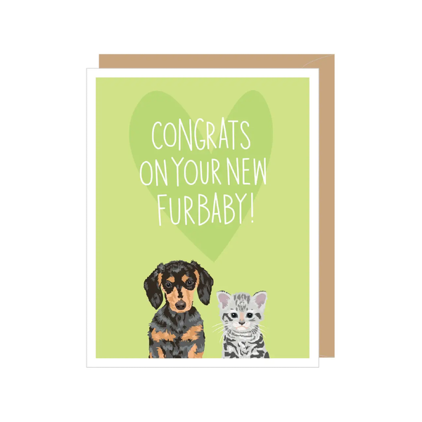 ATC CARD CONGRATULATIONS PUPPY AND KITTEN FURBABY NEW PET Apartment 2 Cards Cards - Congratulations
