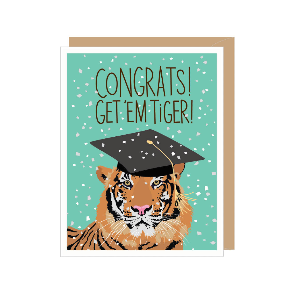 Get 'Em Tiger Graduation Card Apartment 2 Cards Cards - Graduation