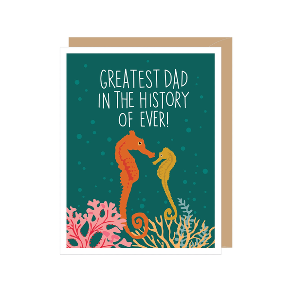 Seahorse Dad Father's Day Card Apartment 2 Cards Cards - Holiday - Father's Day