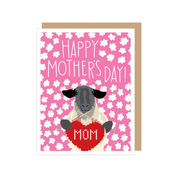 Knitting Sheep Mother's Day Card Apartment 2 Cards Cards - Holiday - Mother's Day