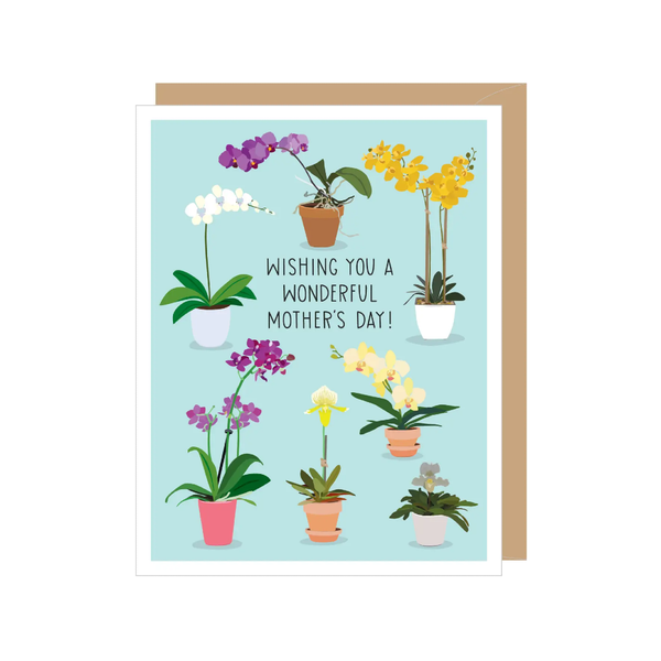 Potted Orchids Mother's Day Card Apartment 2 Cards Cards - Holiday - Mother's Day