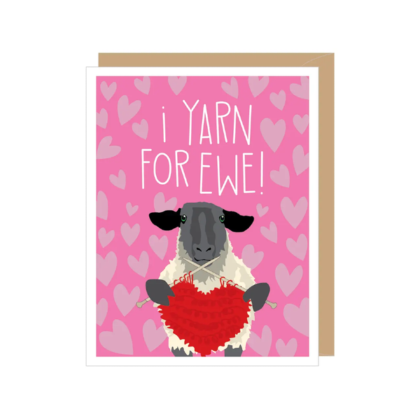 Knitting Sheep Valentine's Day Card Apartment 2 Cards Cards - Holiday - Valentine's Day