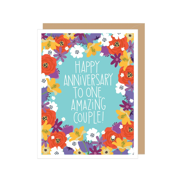 Floral One Amazing Couple Anniversary Card Apartment 2 Cards Cards - Love - Anniversary
