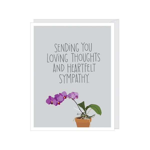 Purple Orchid Sympathy Card Apartment 2 Cards Cards - Sympathy