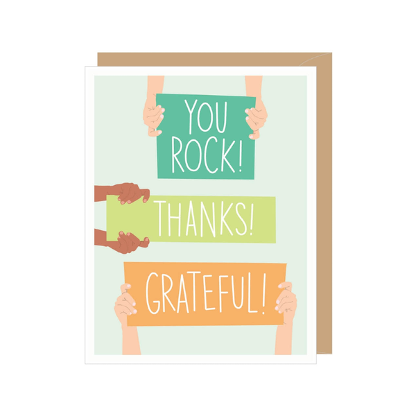 You Rock Grateful Thank You Card Apartment 2 Cards Cards - Thank You