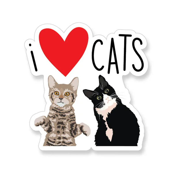 I Love Cats Sticker Apartment 2 Cards Impulse - Stickers