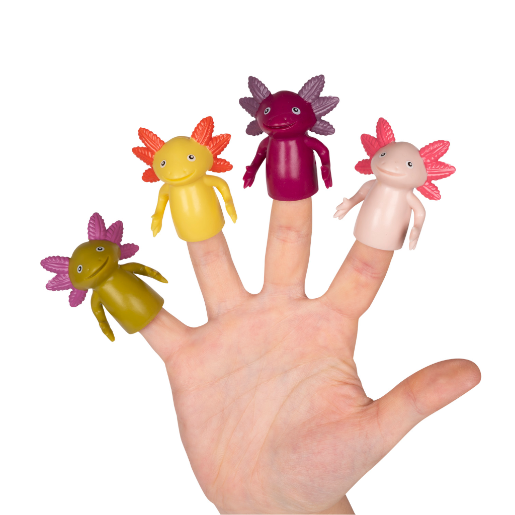 archie mcphee toys games finger puppets animals finger axolotls finger puppet toy