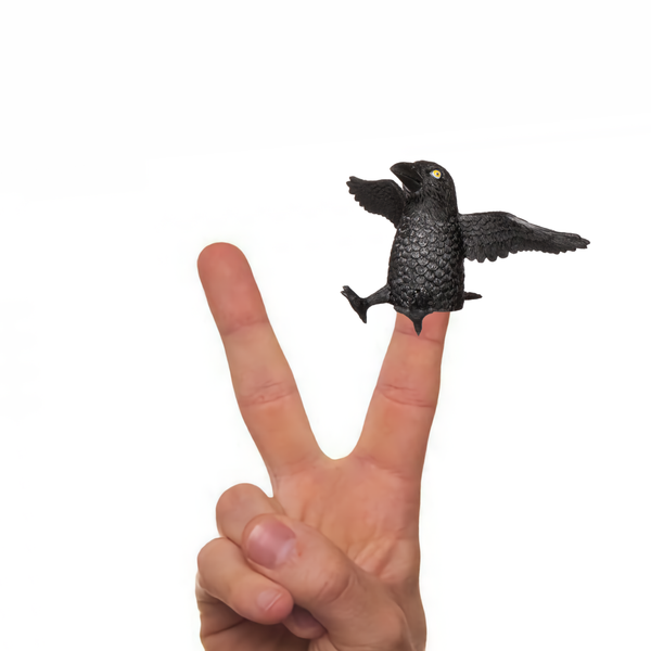 Finger Crow Finger Puppet Archie McPhee Toys & Games - Finger Puppets - Animals