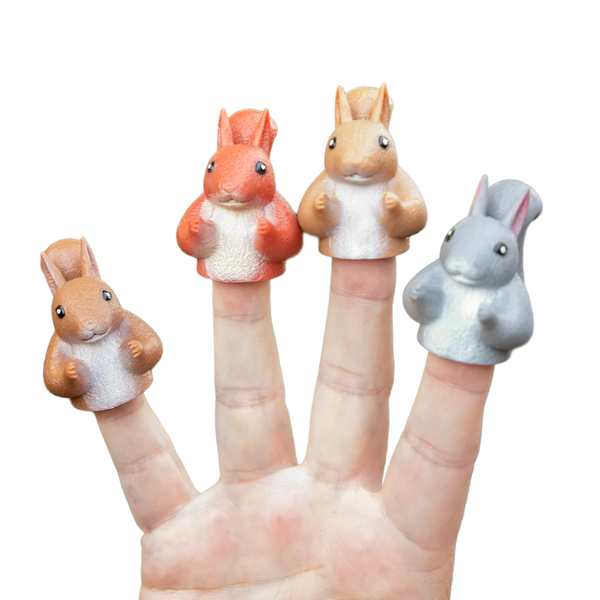 Finger Squirrels Finger Puppets Archie McPhee Toys & Games - Finger Puppets - Animals