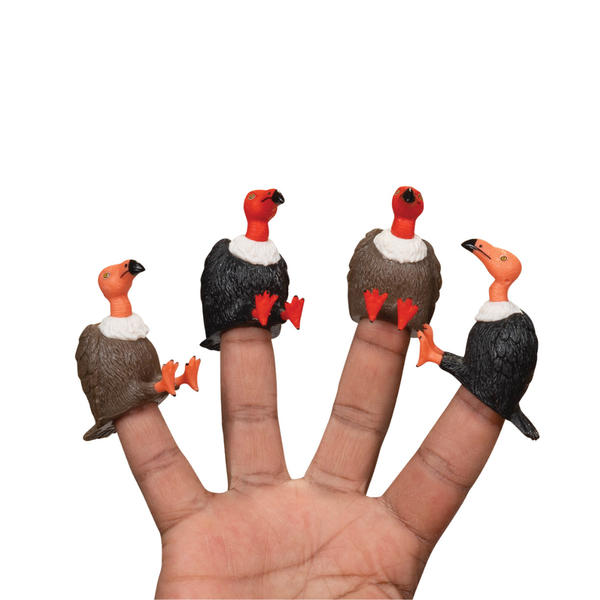 Finger Vultures - Assorted Archie McPhee Toys & Games - Finger Puppets - Animals