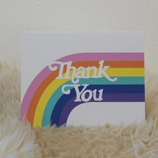 Rainbow Thank You Card ASH + CHESS Cards - Thank You