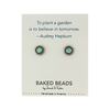 AUDREY HEPBURN Quotestone Post Earrings Baked Beads Jewelry - Earrings