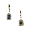 Crystal Rectangle Earrings Baked Beads Jewelry - Earrings