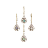 Crystal Scroll Teardrop Earring Baked Beads Jewelry - Earrings
