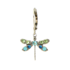 E1033D Crystal Dragonfly Earrings Baked Beads Jewelry - Earrings