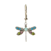 E1033G Crystal Dragonfly Earrings Baked Beads Jewelry - Earrings
