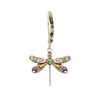 E1033M Crystal Dragonfly Earrings Baked Beads Jewelry - Earrings