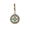 E1162G Diamond Crystal Hoop Earrings Baked Beads Jewelry - Earrings