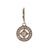 E1162W Diamond Crystal Hoop Earrings Baked Beads Jewelry - Earrings