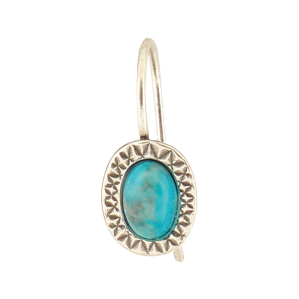 E1171Q Textured Oval Earrings Baked Beads Jewelry - Earrings