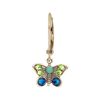 E1174Q Crystal Butterfly Earrings Baked Beads Jewelry - Earrings