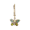 E1174V Crystal Butterfly Earrings Baked Beads Jewelry - Earrings